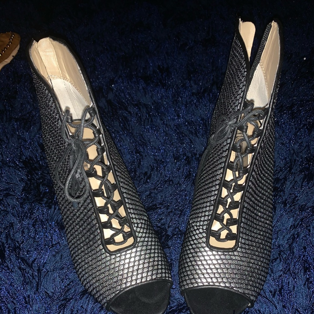 I.N.C. Evening Peep-Toe Lace-Up Bootie